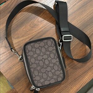 Coach STANTON crossbody bag BLACK Monogram